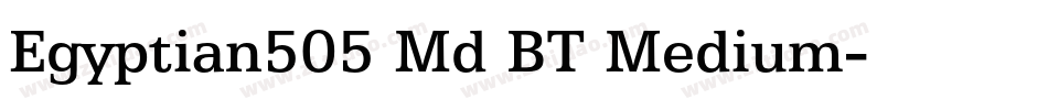 Egyptian505 Md BT Medium字体转换